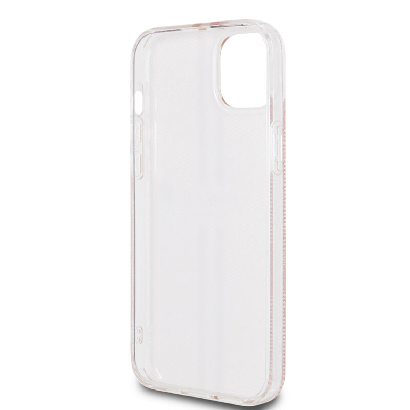 Husa Guess Hardcase IML 4G Gold Stripe iPhone 15 Plus, roz, GUHCP15MH4PSEGP