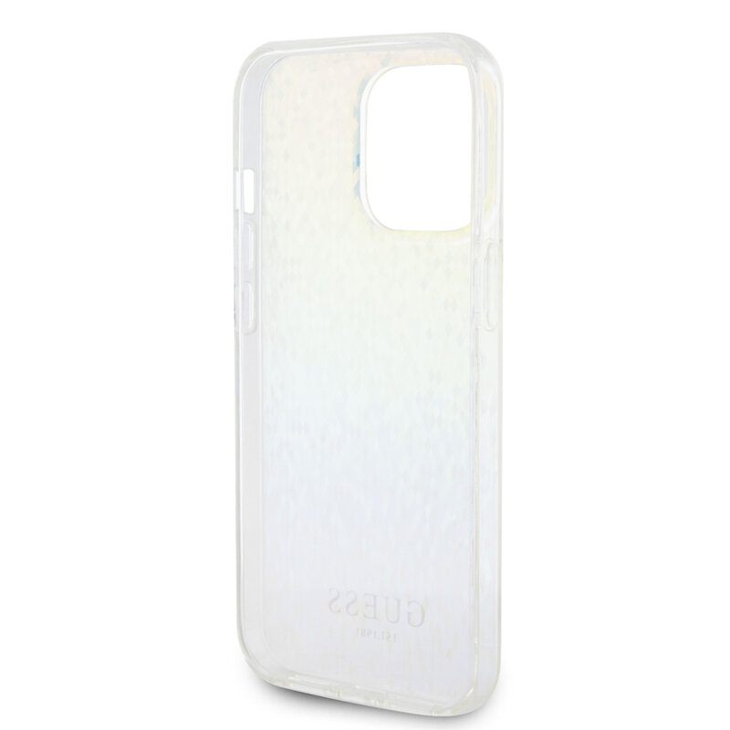 Husa Guess Hardcase IML Faceted Mirror Disco Iridescent iPhone 15 Pro Max, multicolor, GUHCP15XHDECMI
