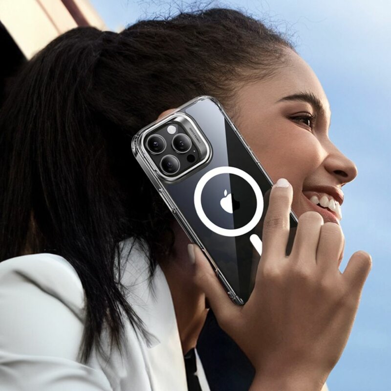 [Pachet 360°] Husa + folie iPhone 16 Pro Max ESR Classic Hybrid HaloLock Kickstand, transparenta