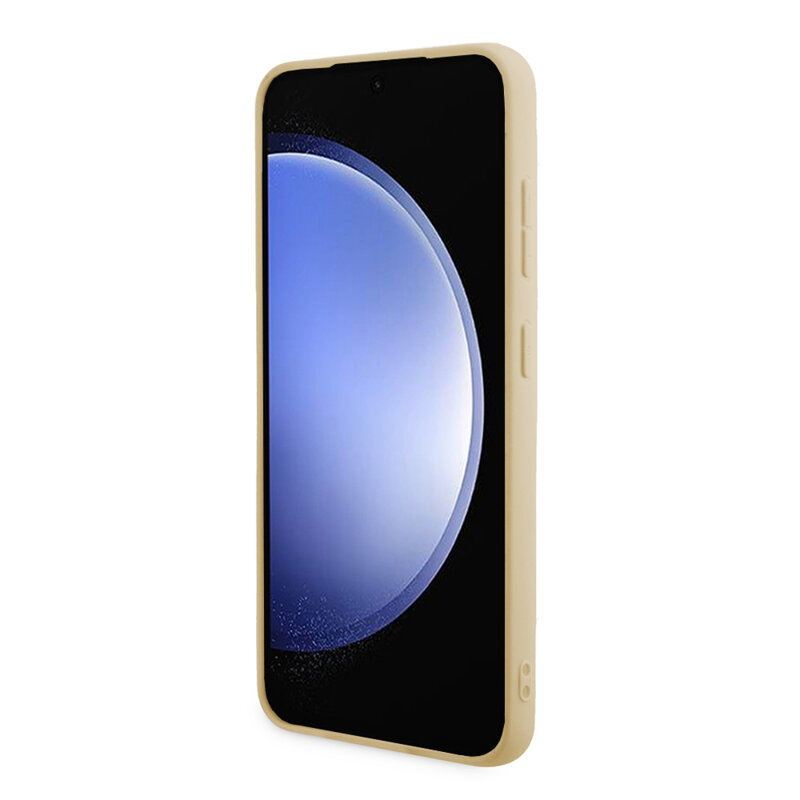 Husa Guess Glitter Script Samsung Galaxy S24 Plus cu sclipici, auriu, GUHCS24MHGGSHD