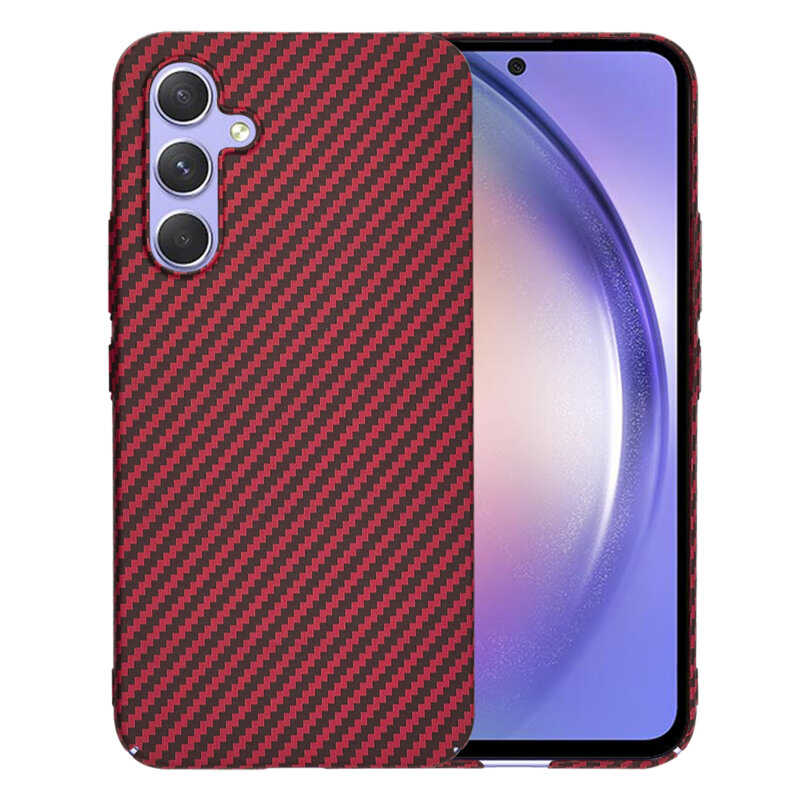 Husa Samsung Galaxy A54 Techsuit Carbonite FiberShell, rosu