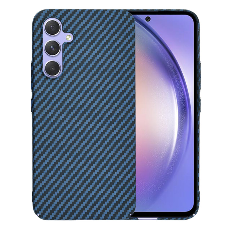 Husa Samsung Galaxy A54 Techsuit Carbonite FiberShell, cyan