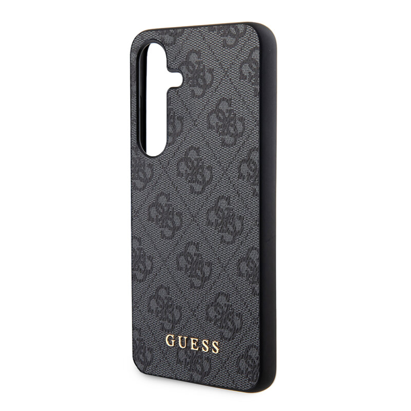 Husa originala Guess Samsung Galaxy S24 Hardcase 4G Metal Gold Logo, negru, GUHCS24SG4GFGR