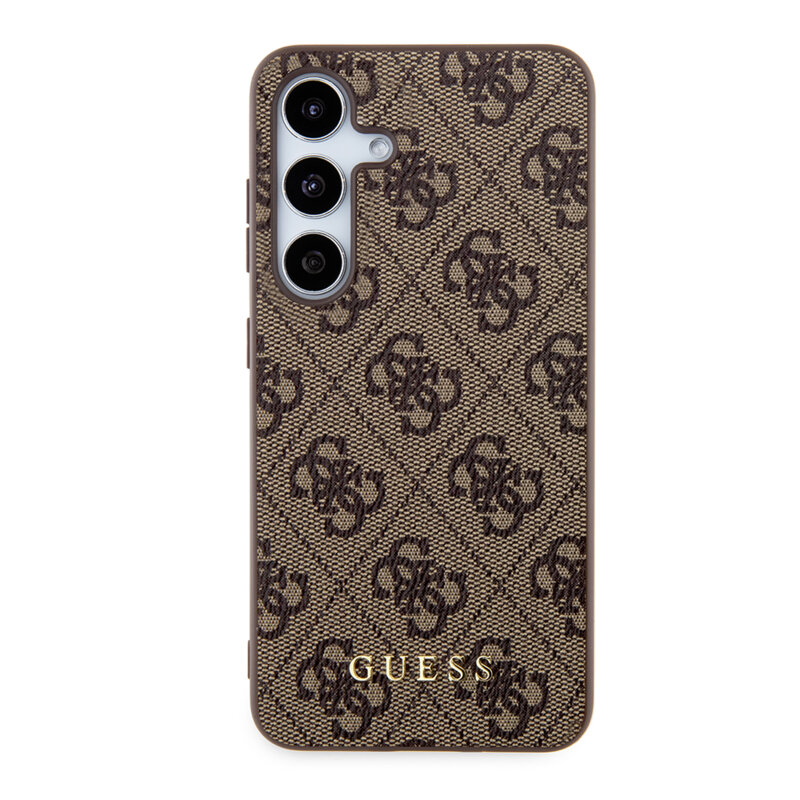 Husa originala Guess Samsung Galaxy S24 Plus Hardcase 4G Metal Gold Logo, maro, GUHCS24MG4GFBR