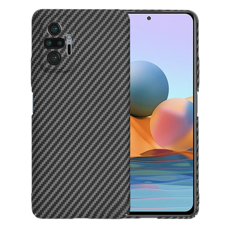 Husa Xiaomi Redmi Note 10 Pro Techsuit Carbonite FiberShell, negru