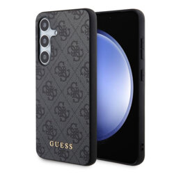 Husa originala Guess Samsung Galaxy S24 Plus Hardcase 4G Metal Gold Logo, negru, GUHCS24MG4GFGR