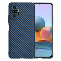 Husa Xiaomi Redmi Note 10 Pro Techsuit Carbonite FiberShell, cyan