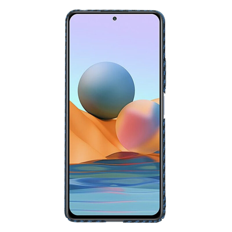 Husa Xiaomi Redmi Note 10 Pro Techsuit Carbonite FiberShell, cyan