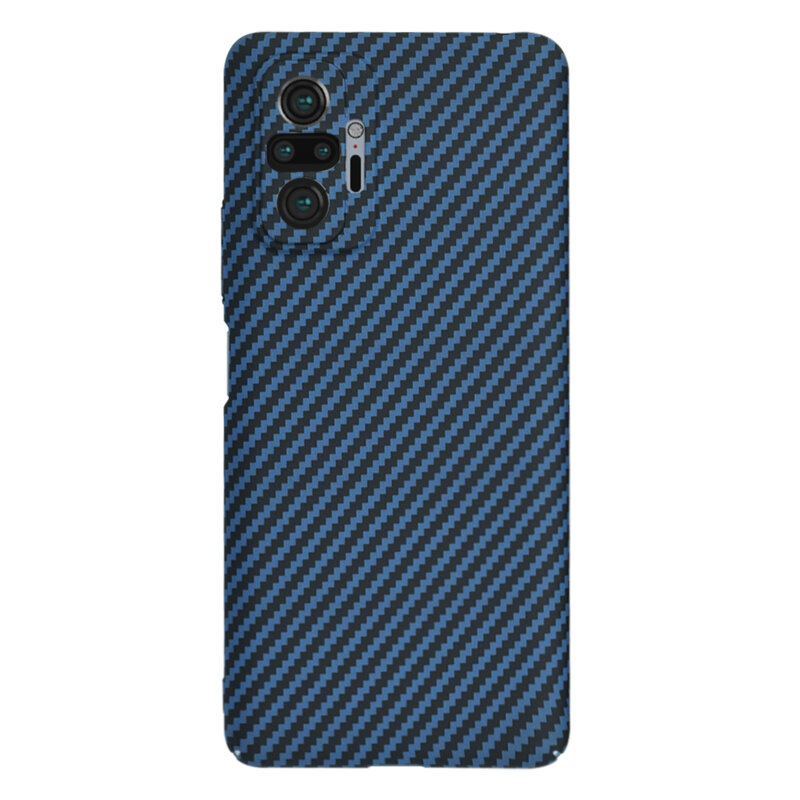 Husa Xiaomi Redmi Note 10 Pro Max Techsuit Carbonite FiberShell, cyan