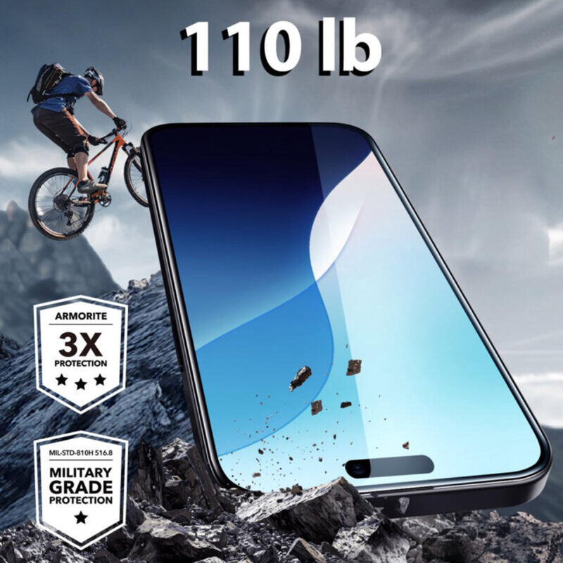 Folie sticla iPhone 16 Pro ESR Armorite Screen Protector, negru