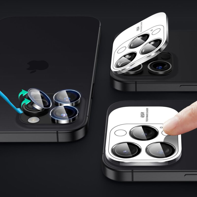 Folie sticla camera iPhone 14 Pro Max ESR Armorite Camera Lens Protectors, negru