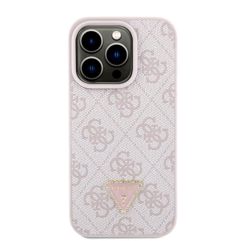Husa Guess Crossbody 4G Metal Logo iPhone 15 Pro, roz, GUHCP15LP4TDSCPP