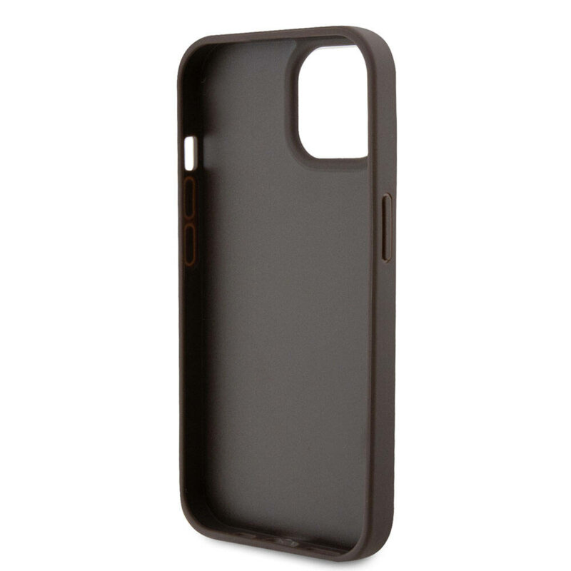 Husa Guess Crossbody 4G Metal Logo iPhone 15, maro, GUHCP15SP4TDSCPW