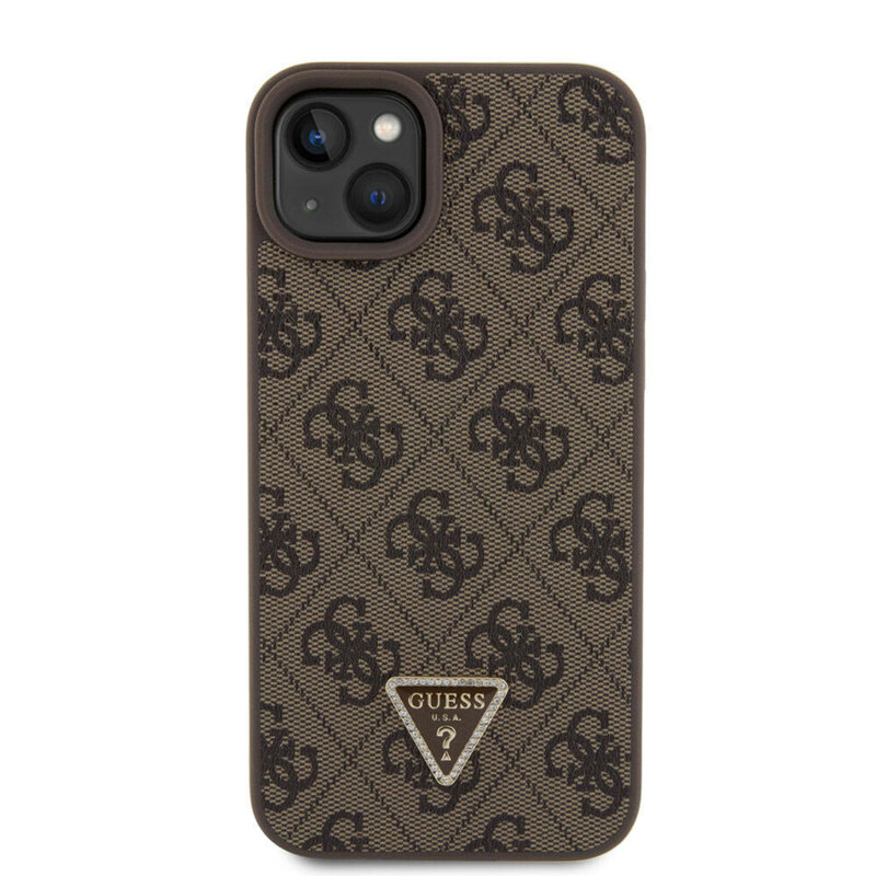 Husa Guess Crossbody 4G Metal Logo iPhone 15 Plus, maro, GUHCP15MP4TDSCPW