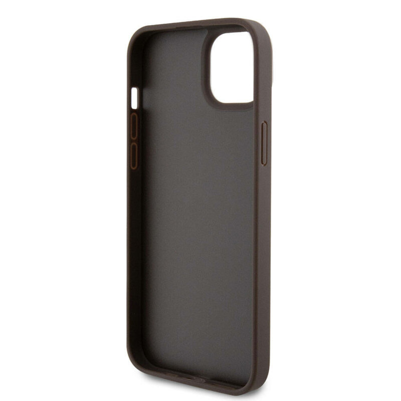 Husa Guess Crossbody 4G Metal Logo iPhone 15 Plus, maro, GUHCP15MP4TDSCPW