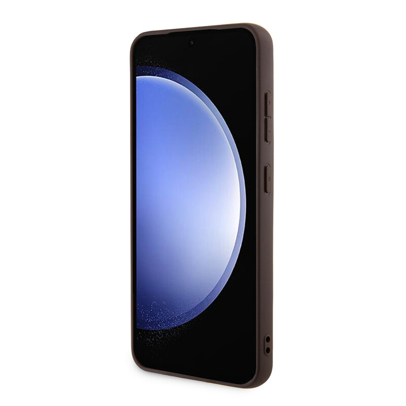 Husa originala Guess Samsung Galaxy S24 Plus Hardcase 4G Stripe Collection, maro, GUHCS24MG4GLBR