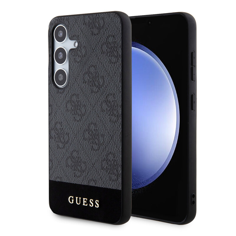 Husa originala Guess Samsung Galaxy S24 Plus Hardcase 4G Stripe Collection, negru, GUHCS24MG4GLGR