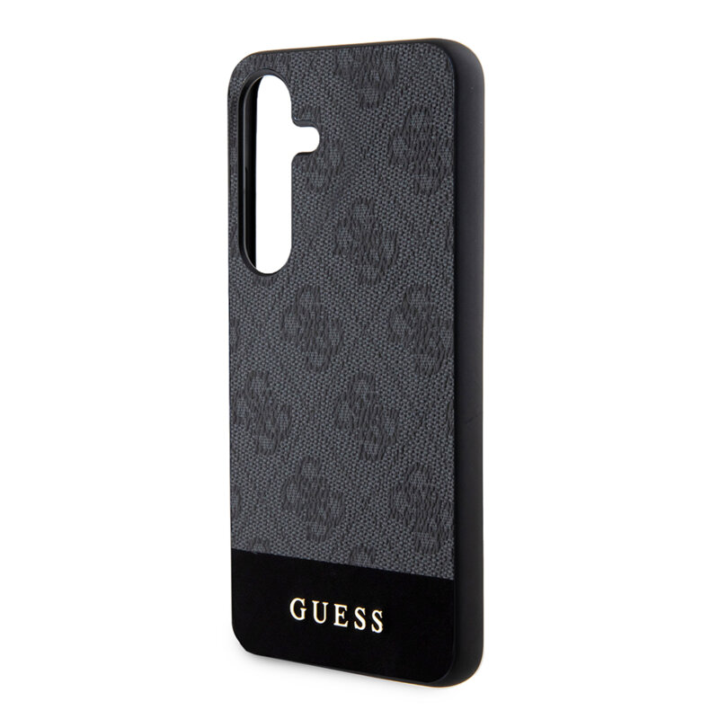 Husa originala Guess Samsung Galaxy S24 Plus Hardcase 4G Stripe Collection, negru, GUHCS24MG4GLGR