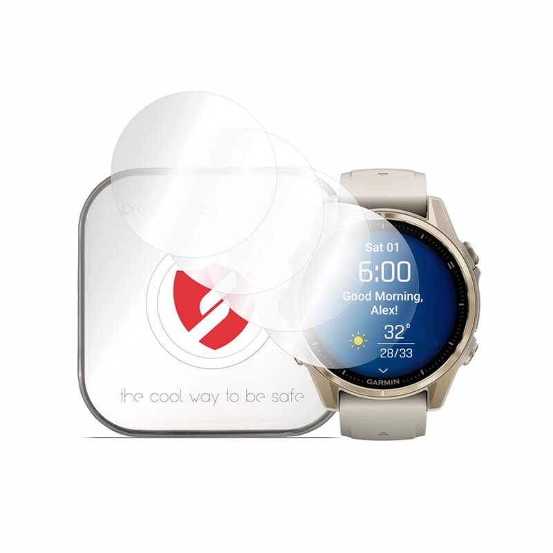 [Pachet 4x] Folie regenerabila premium Garmin Fenix 8 43mm Smart Protection Classic, transparenta
