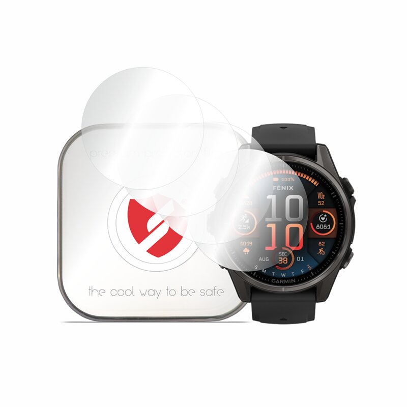 [Pachet 4x] Folie regenerabila premium Garmin Fenix 8 47mm Smart Protection Classic, transparenta