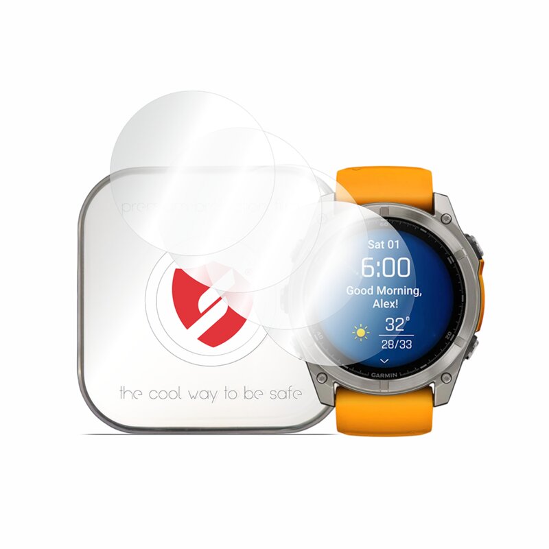 [Pachet 4x] Folie regenerabila premium Garmin Fenix 8 51mm Smart Protection Classic, transparenta