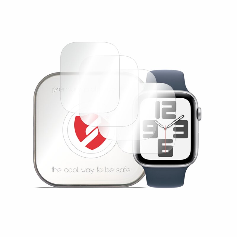 [Pachet 4x] Folie regenerabila premium Apple Watch 6 44mm Smart Protection Classic, transparenta