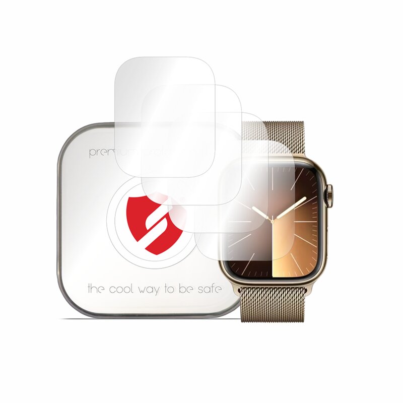 [Pachet 4x] Folie regenerabila premium Apple Watch 9 45mm Smart Protection Classic, transparenta