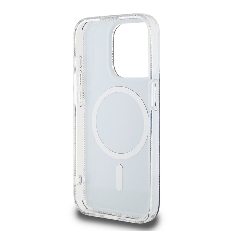 Husa iPhone 15 Pro Max originala Guess IML GCube MagSafe, negru, GUHMP15XHGCUSTGK