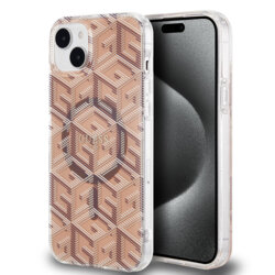 Husa iPhone 15 Plus originala Guess IML GCube MagSafe, , GUHMP15MHGCUSTGW