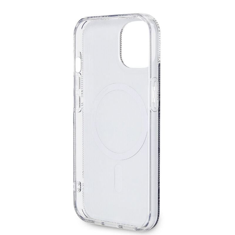 Husa iPhone 15 originala Guess IML GCube MagSafe, negru, GUHMP15SHGCUSTGK