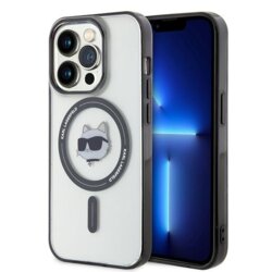 Husa iPhone 15 Pro Max Karl Lagerfeld IML MagSafe, Choupette`s Head, clear, KLHMP15XHCHNOTK