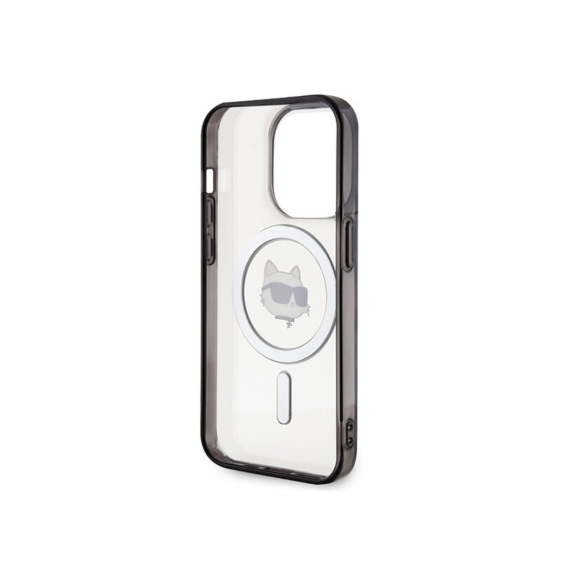 Husa iPhone 15 Pro Max Karl Lagerfeld IML MagSafe, Choupette`s Head, clear, KLHMP15XHCHNOTK