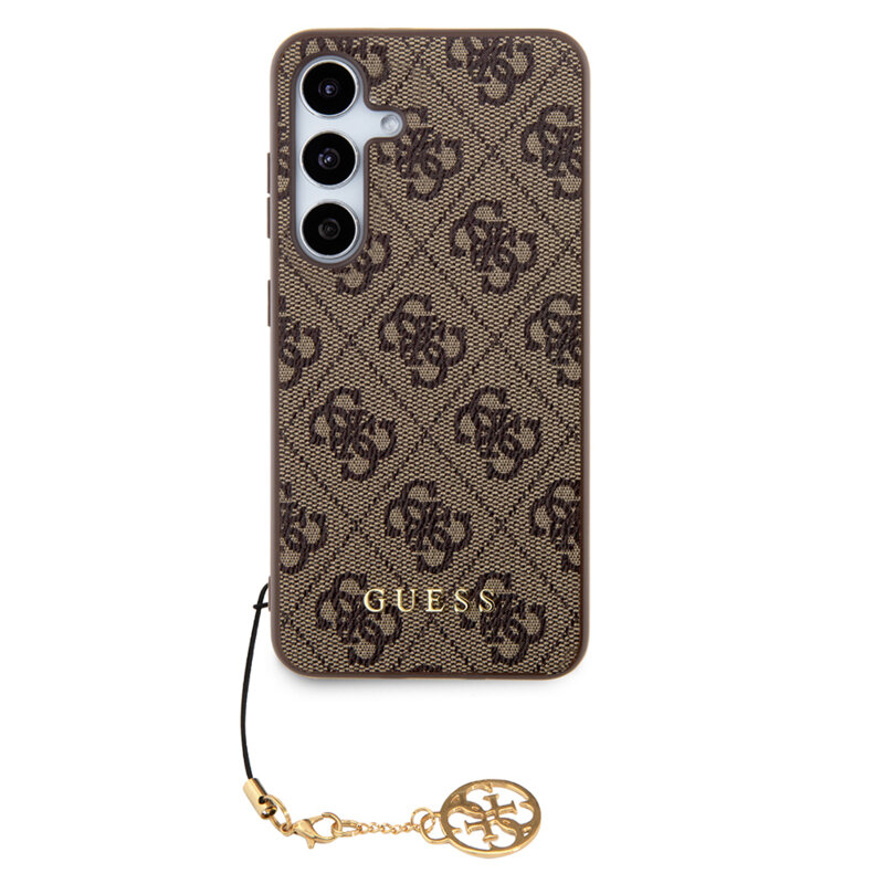 Husa originala Guess Samsung Galaxy S24 Plus Hardcase 4G Charms Collection, maro, GUHCS24MGF4GBR