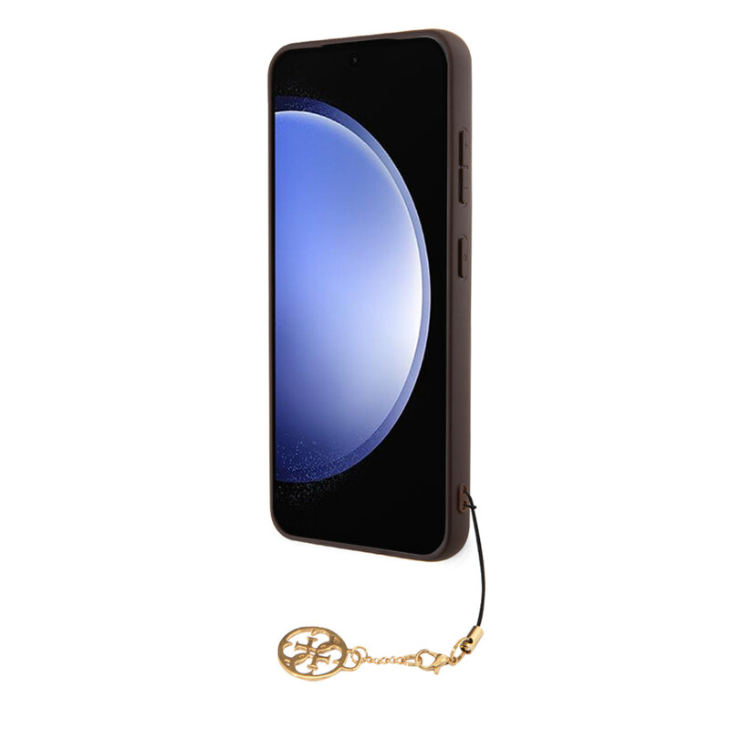 Husa originala Guess Samsung Galaxy S24 Hardcase 4G Charms Collection, maro, GUHCS24SGF4GBR