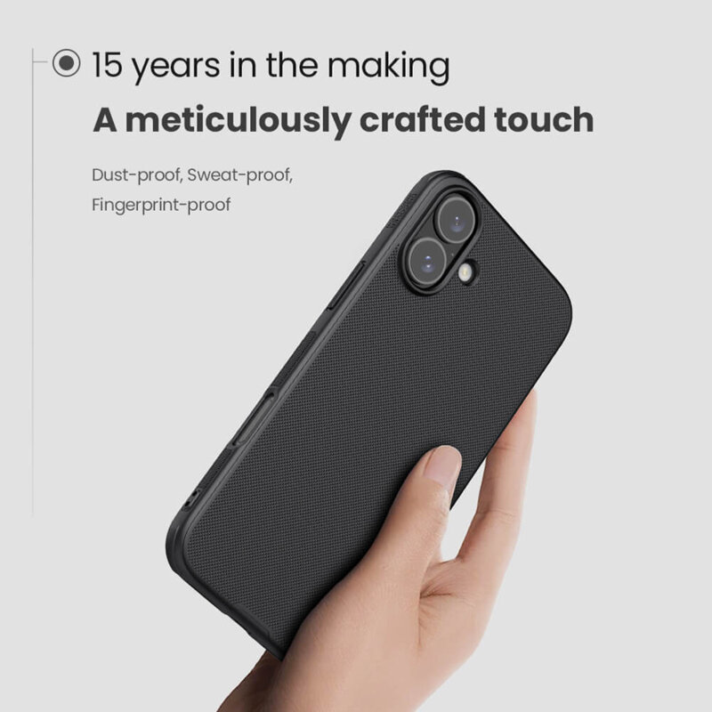 Husa iPhone 16 Nillkin Super Frosted Shield Pro, negru