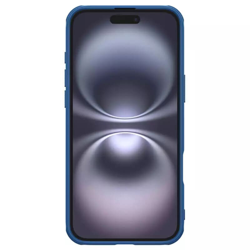 Husa iPhone 16 Nillkin Super Frosted Shield Pro, albastru