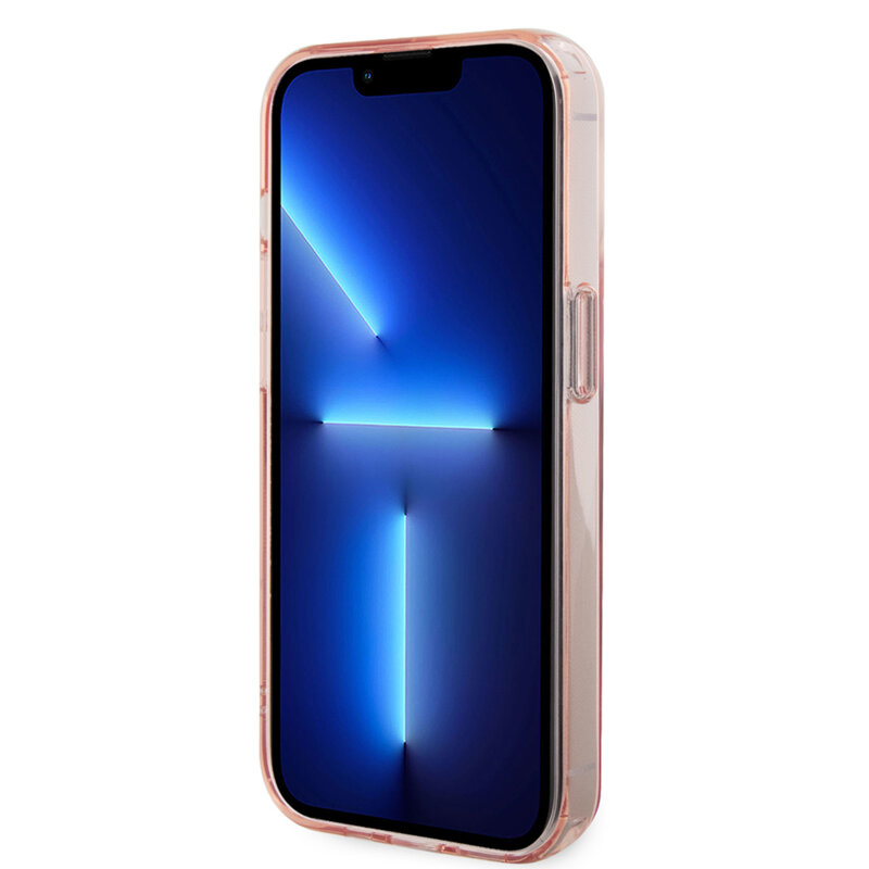 Husa iPhone 15 Pro Karl Lagerfeld Hardcase Ring Stand MagSafe, Karl&Choupette, roz, KLHMP15LHMRSKCP