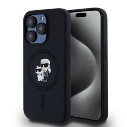 Husa Karl Lagerfeld iPhone 15 Pro Silicone MagSafe, Karl&Choupette, KLHMP15LSCMKCRHK