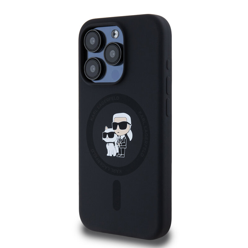 Husa Karl Lagerfeld iPhone 15 Pro Silicone MagSafe, Karl&Choupette, KLHMP15LSCMKCRHK