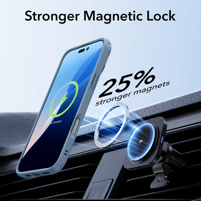 Husa iPhone 16 ESR Classic Hybrid HaloLock Kickstand, bleu