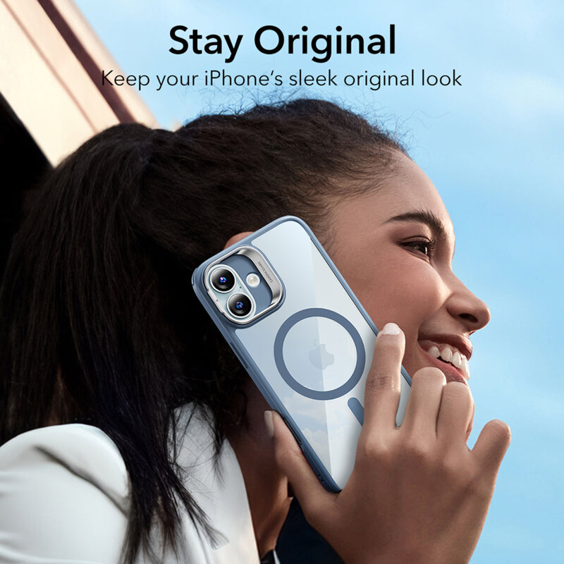 Husa iPhone 16 ESR Classic Hybrid HaloLock Kickstand, bleu
