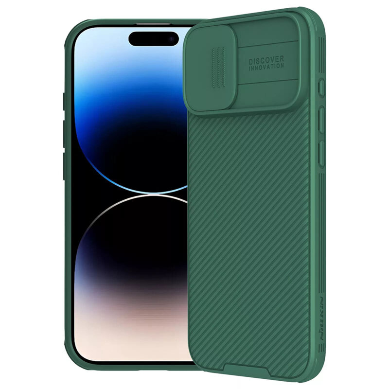 Husa iPhone 16 Plus Nillkin CamShield Pro, verde