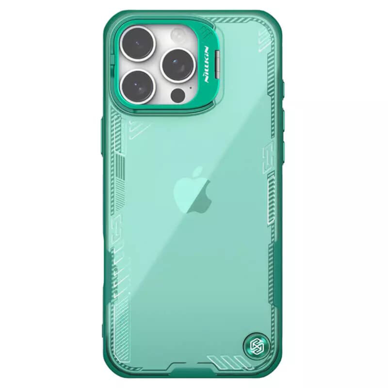 Husa iPhone 16 Pro Nillkin Iceblade Prop, cu decupaj camera, verde