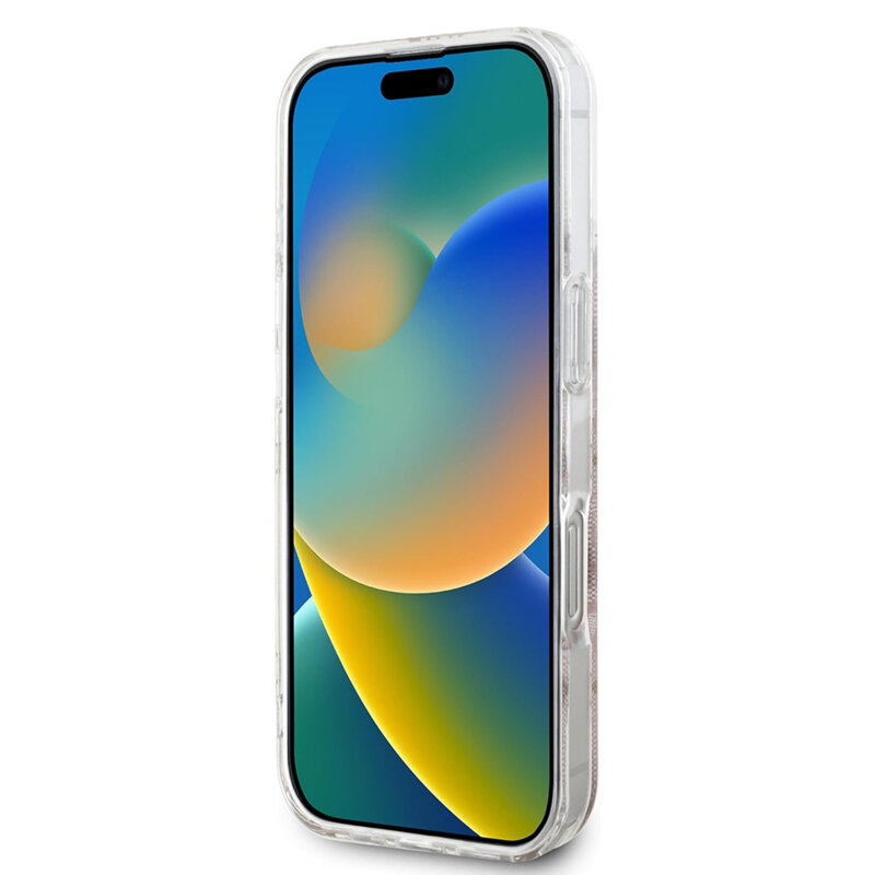 Husa iPhone 16 Pro Max originala Guess IML 4G MagSafe, roz, GUHMP16XH4STP