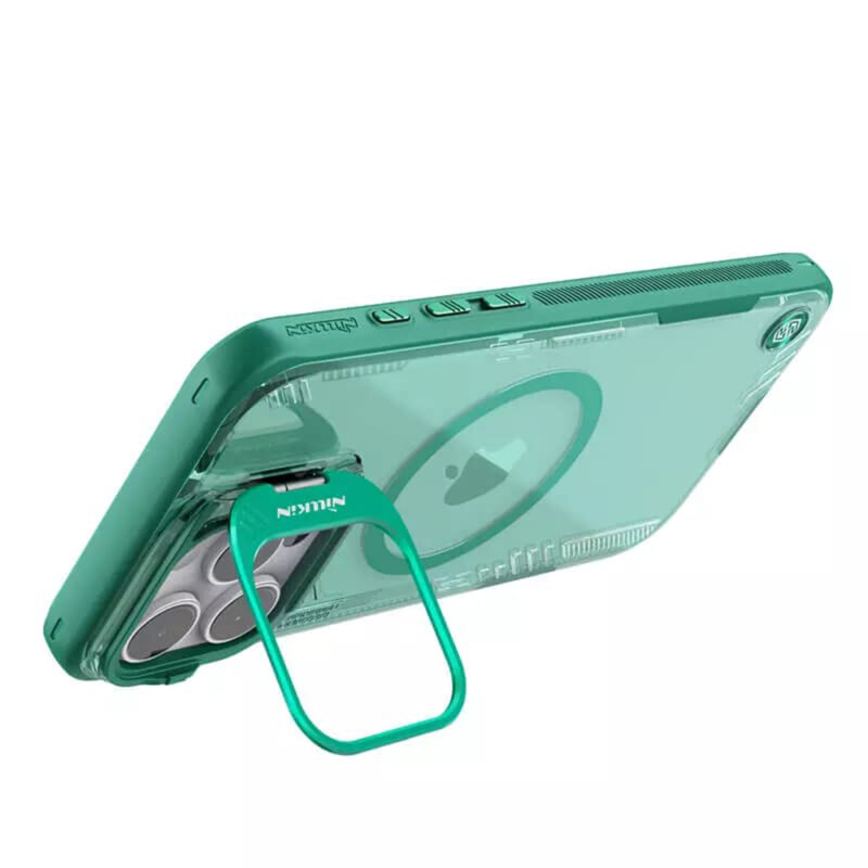 Husa iPhone 16 Pro Nillkin Iceblade Prop Magnetic, cu decupaj camera, verde