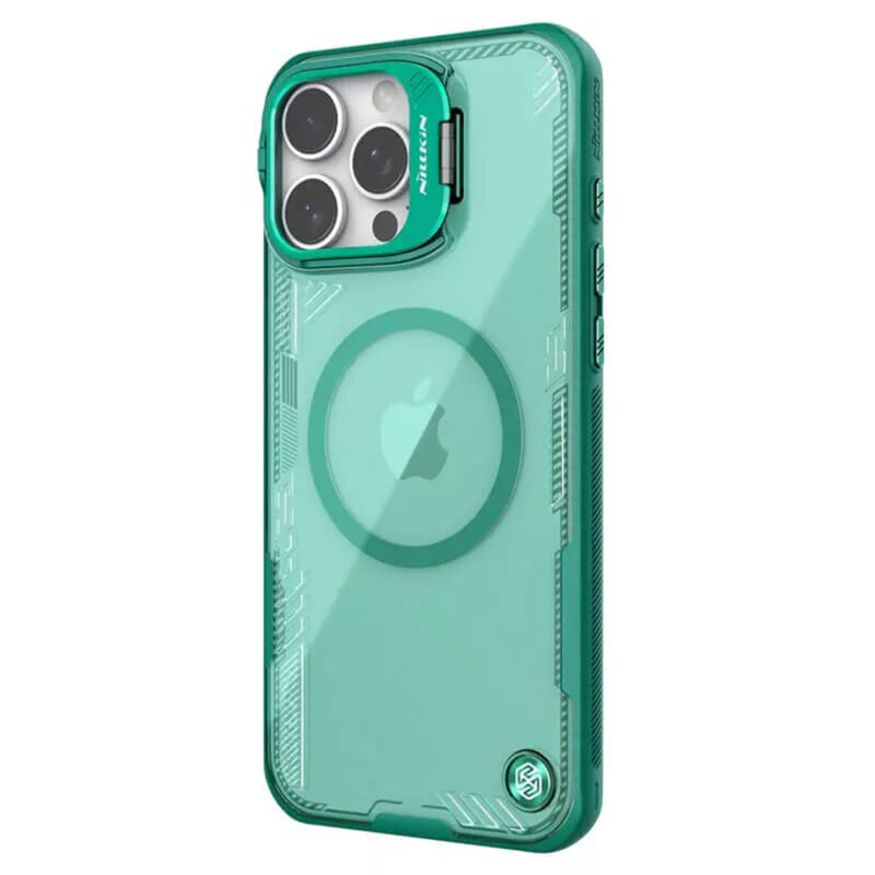 Husa iPhone 16 Pro Nillkin Iceblade Prop Magnetic, cu decupaj camera, verde