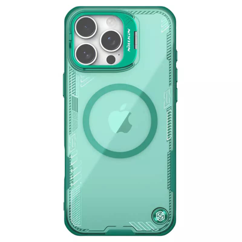 Husa iPhone 16 Pro Nillkin Iceblade Prop Magnetic, cu decupaj camera, verde