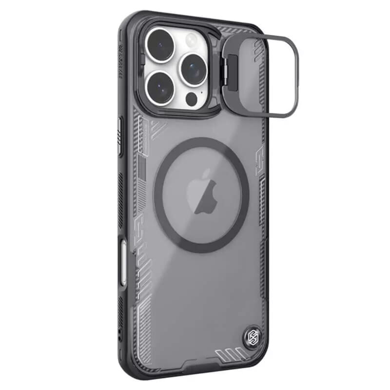 Husa iPhone 16 Pro Max Nillkin Iceblade Prop Magnetic, cu decupaj camera, negru
