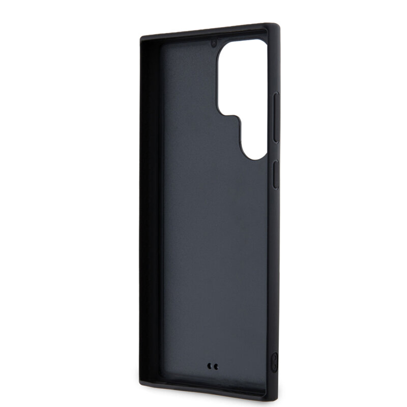 Husa originala Samsung Galaxy S23 Ultra Karl Lagerfeld 3D Design, Rubber Glitter Logo, negru, KLHCS23L3DMBKCK
