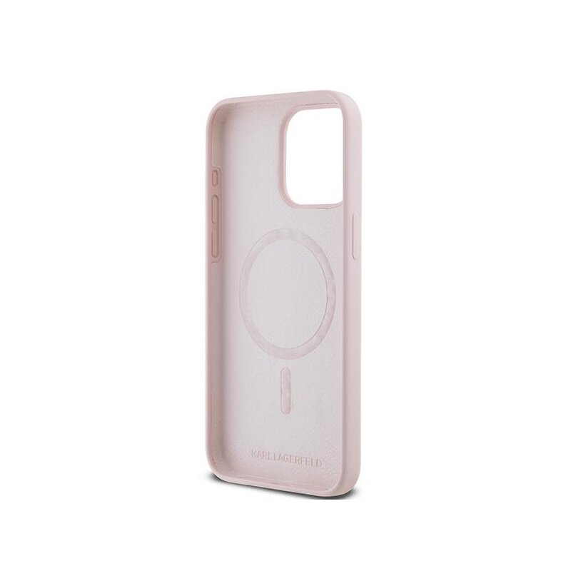 Husa Karl Lagerfeld iPhone 15 Pro Silicone MagSafe, Karl&Choupette, roz, KLHMP15LSCMKCRHP